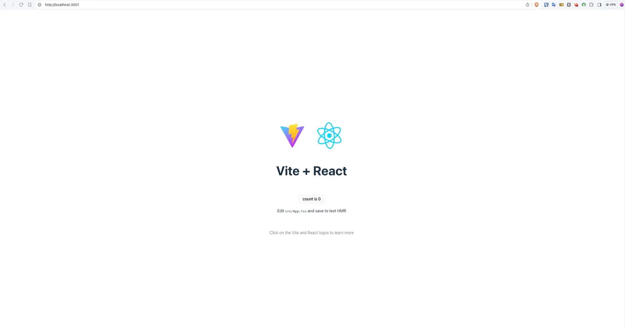 react on port 3001