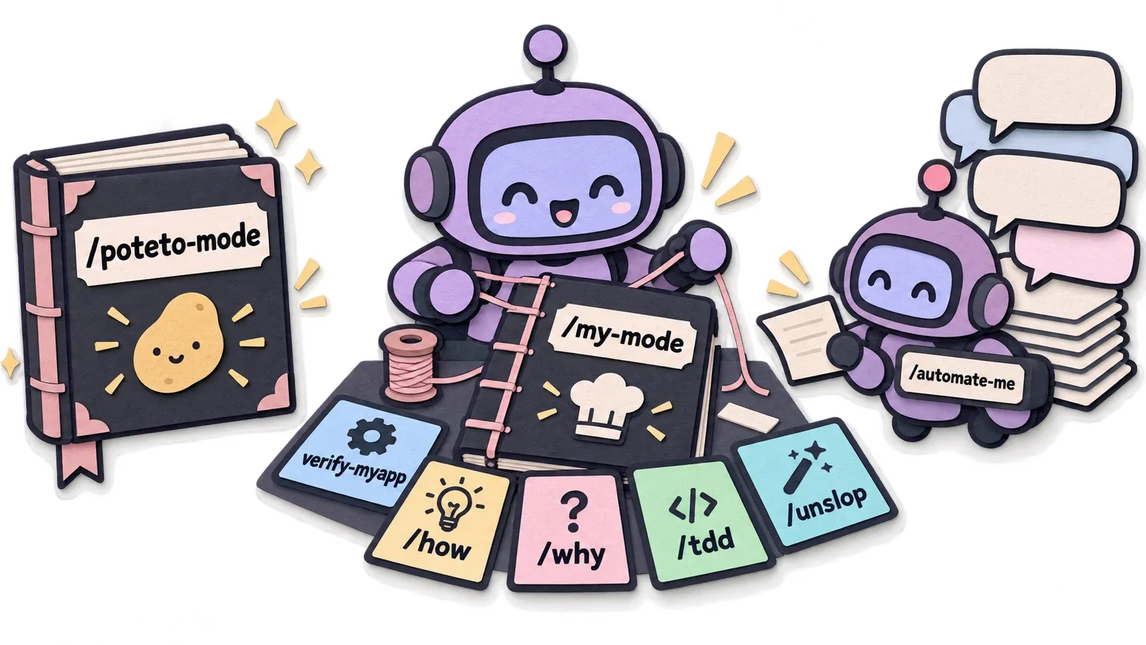 สร้าง /my-mode ของเราเองจาก skills ของ pstack โดยมี /automate-me ช่วยอ่านประวัติ chat